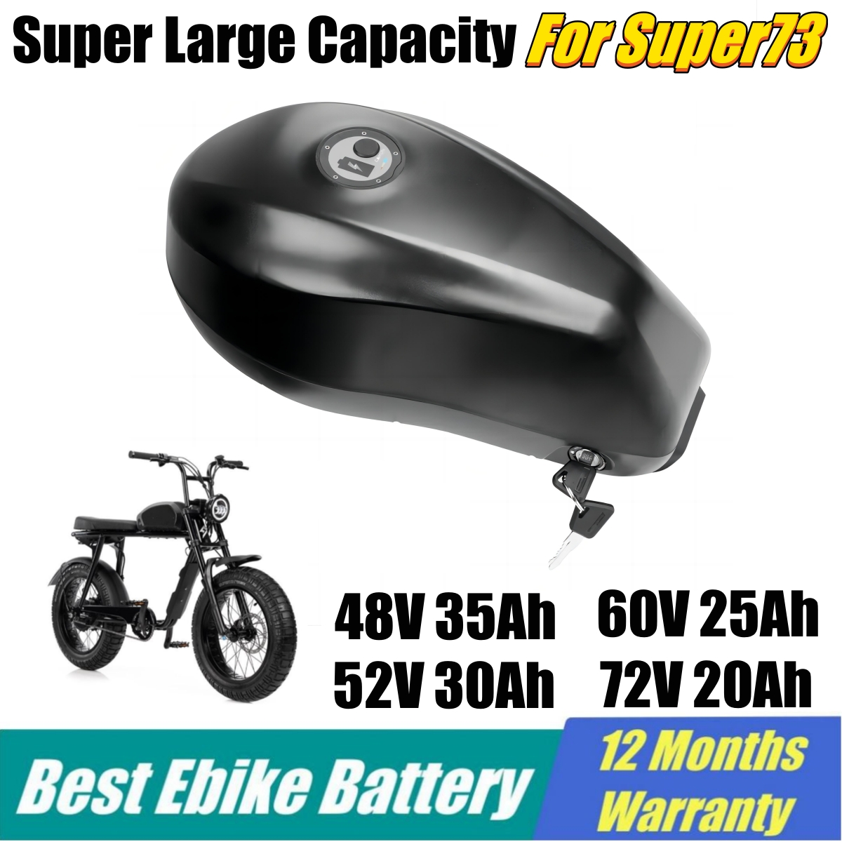 Batteria di ricambio Super73 E - 60V 30Ah 21700 Battery Pack recensione e prezzo