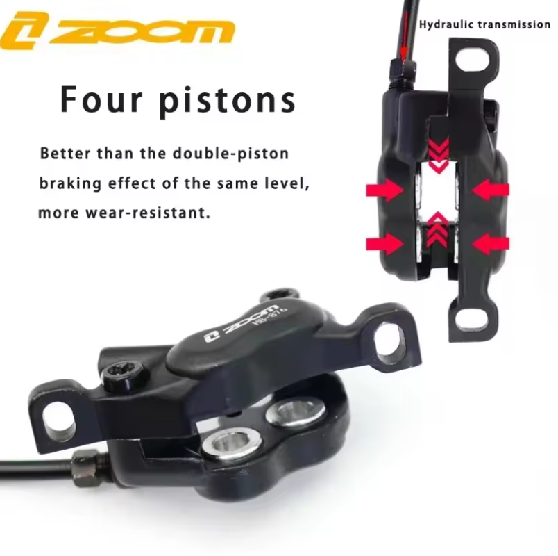 ZOOM HB-876E E-Bike Set freno  - Zoom Hydraulic Brake 4 Piston E-Scooter recensione e prezzo