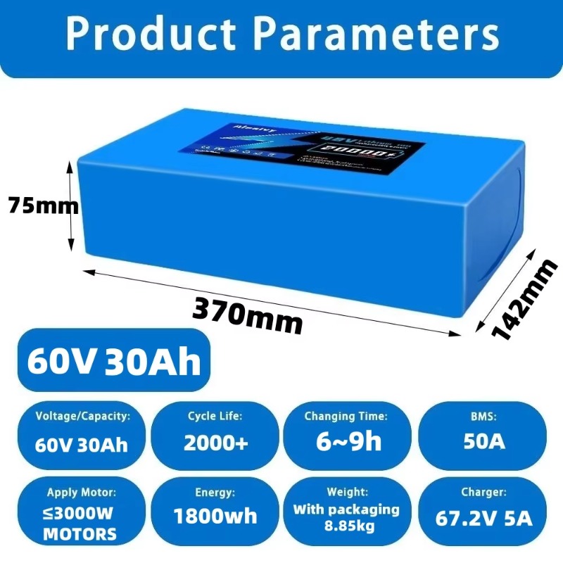 Batteria al litio Aleaivy 60V  - 60V 30Ah 21700 Battery Pack recensione e prezzo