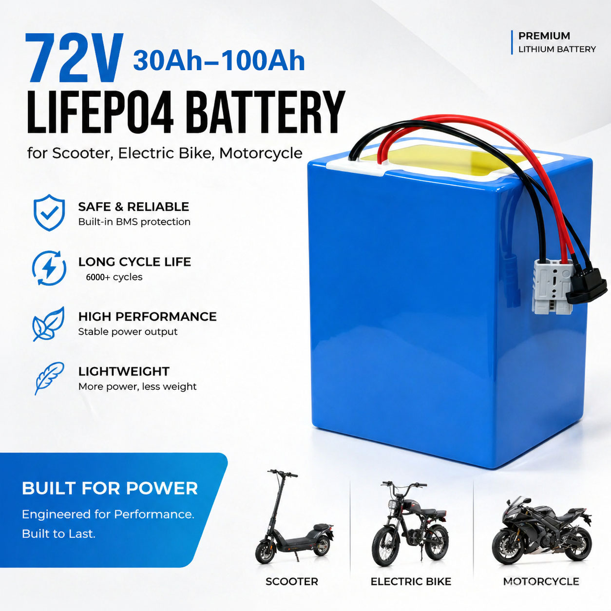Batteria al Litio LiFePO4 72V  - 72V 30Ah Lifepo4 Battery Pack recensione e prezzo